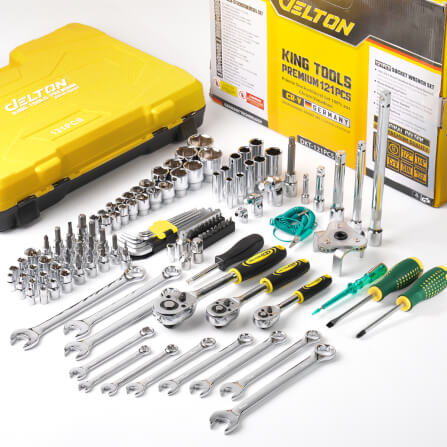 ชุดบ็อกซ์ DELTON รุ่น DKT-121PCS 1/4 , 3/8 , 1/2 นิ้ว แพ็ก 121 ชิ้น_7